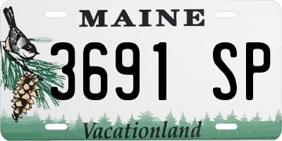 ME license plate 3691SP
