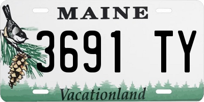 ME license plate 3691TY
