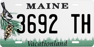 ME license plate 3692TH