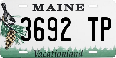 ME license plate 3692TP
