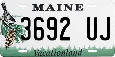ME license plate 3692UJ