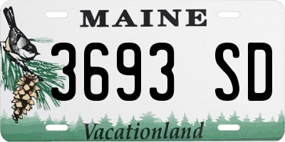 ME license plate 3693SD