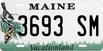 ME license plate 3693SM
