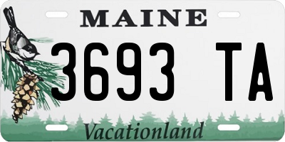 ME license plate 3693TA