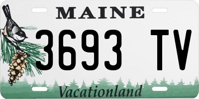 ME license plate 3693TV