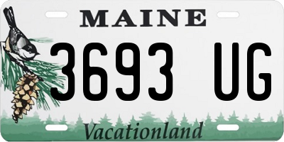 ME license plate 3693UG