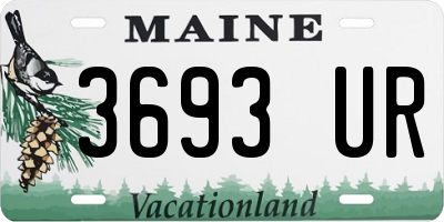 ME license plate 3693UR