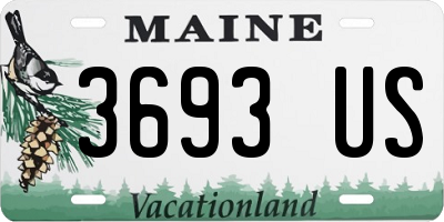 ME license plate 3693US