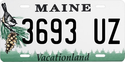 ME license plate 3693UZ
