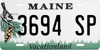 ME license plate 3694SP