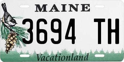 ME license plate 3694TH