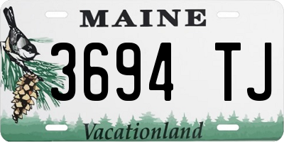 ME license plate 3694TJ