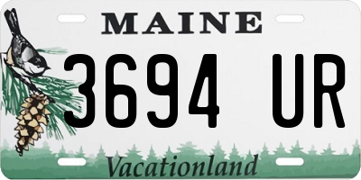 ME license plate 3694UR