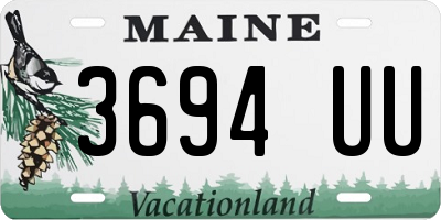 ME license plate 3694UU