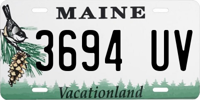 ME license plate 3694UV