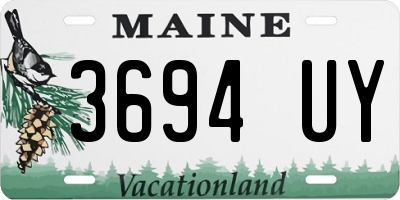 ME license plate 3694UY