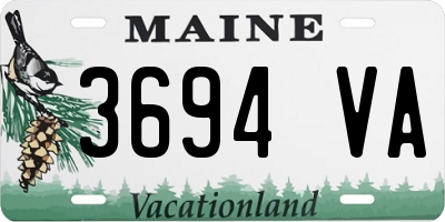ME license plate 3694VA