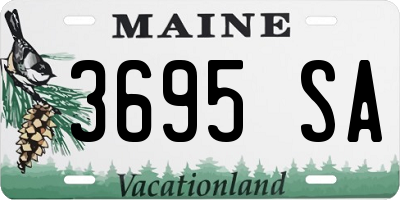 ME license plate 3695SA