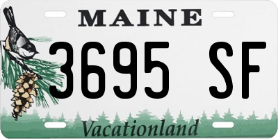 ME license plate 3695SF
