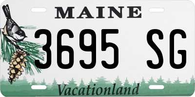 ME license plate 3695SG