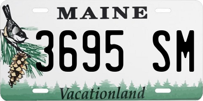 ME license plate 3695SM