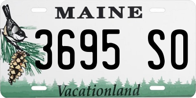 ME license plate 3695SO