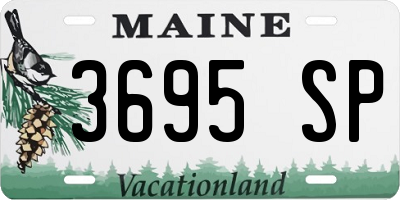 ME license plate 3695SP