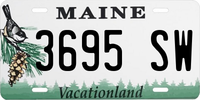 ME license plate 3695SW