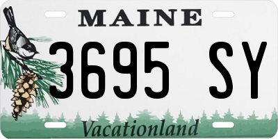 ME license plate 3695SY