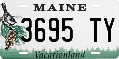 ME license plate 3695TY