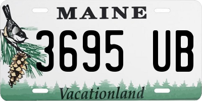 ME license plate 3695UB