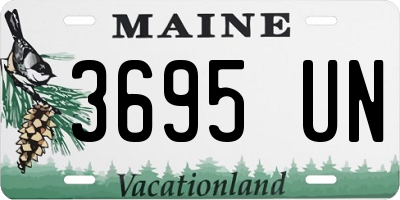 ME license plate 3695UN