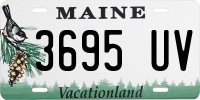 ME license plate 3695UV
