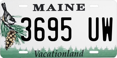 ME license plate 3695UW