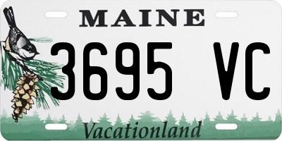 ME license plate 3695VC