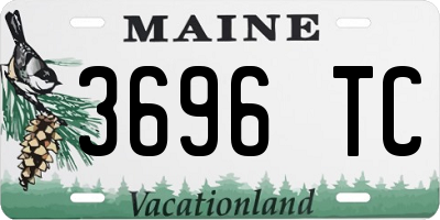 ME license plate 3696TC