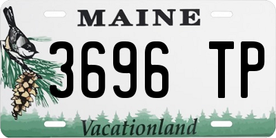 ME license plate 3696TP