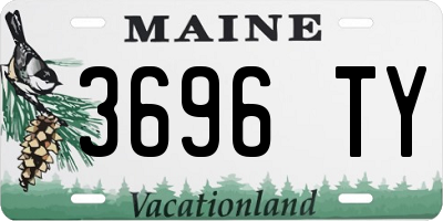 ME license plate 3696TY