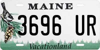 ME license plate 3696UR