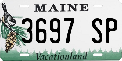 ME license plate 3697SP