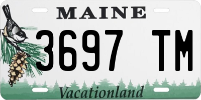 ME license plate 3697TM