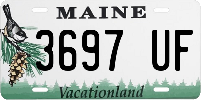 ME license plate 3697UF