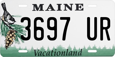 ME license plate 3697UR