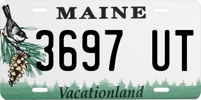 ME license plate 3697UT