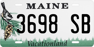 ME license plate 3698SB