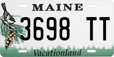 ME license plate 3698TT