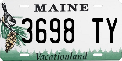 ME license plate 3698TY