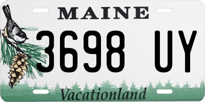 ME license plate 3698UY