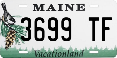 ME license plate 3699TF