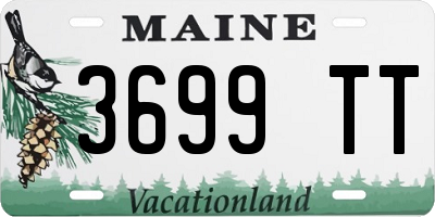ME license plate 3699TT